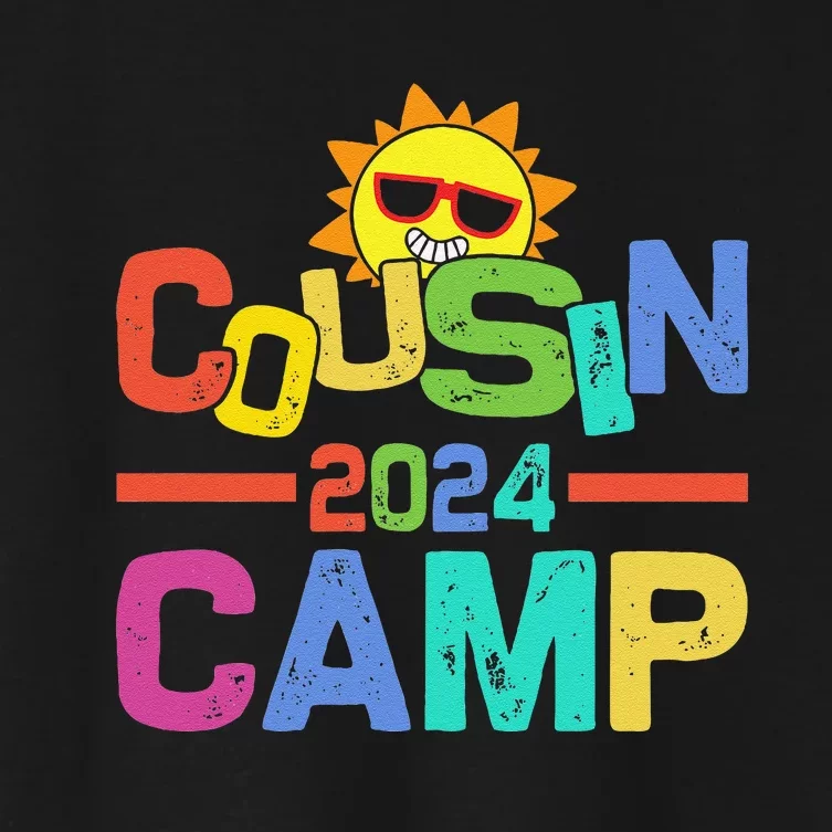 Cousin Camp 2024 Family Vacation Summer Camping Crew Cute Women's Crop Top Tee