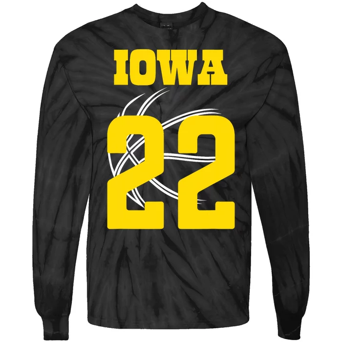 Caitlyn Clark 22 Iowa Tie-Dye Long Sleeve Shirt