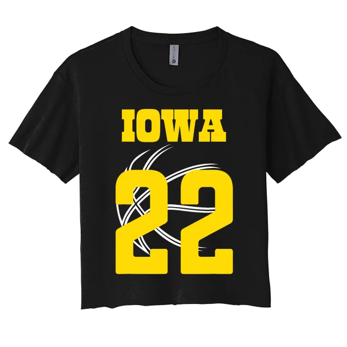 Caitlyn Clark 22 Iowa Women's Crop Top Tee