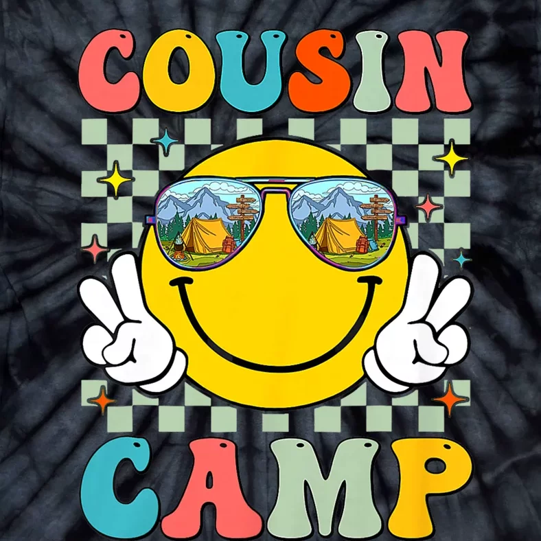 Cousin Camp 2024 Family Vacation Summer Camping Crew Cute Tie-Dye T-Shirt