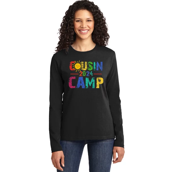 Cousin Camp 2024 Summer Family Vacation Ladies Long Sleeve Shirt