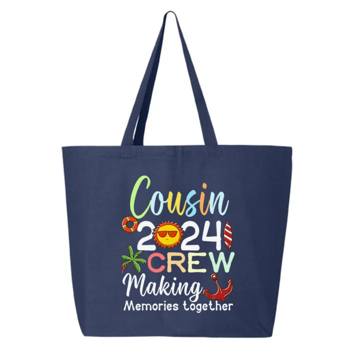 Cousin Crew 2024 Summer Vacation Beach Family Trips Matching 25L Jumbo Tote