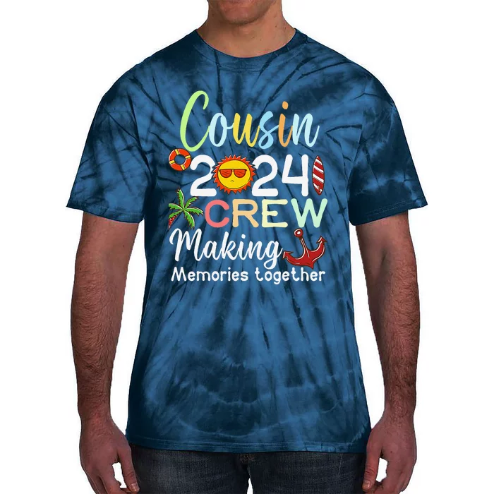 Cousin Crew 2024 Summer Vacation Beach Family Trips Matching Tie-Dye T-Shirt