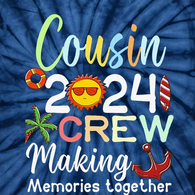 Cousin Crew 2024 Summer Vacation Beach Family Trips Matching Tie-Dye T-Shirt