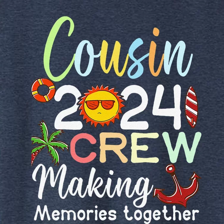 Cousin Crew 2024 Summer Vacation Beach Family Trips Matching Women's Crop Top Tee