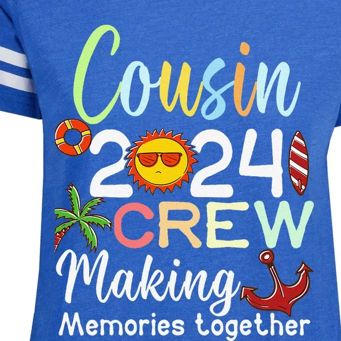 Cousin Crew 2024 Summer Vacation Beach Family Trips Matching Enza Ladies Jersey Football T-Shirt