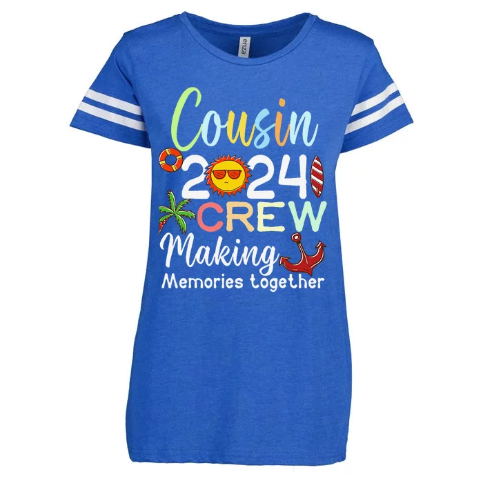 Cousin Crew 2024 Summer Vacation Beach Family Trips Matching Enza Ladies Jersey Football T-Shirt