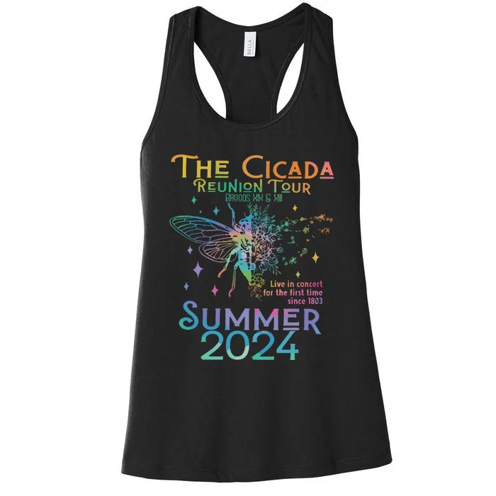 Cicada Concert 2024 Reunion Cicada Women's Racerback Tank