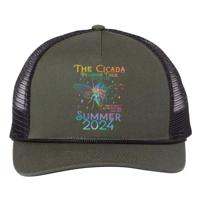 Cicada Concert 2024 Reunion Cicada Retro Rope Trucker Hat Cap