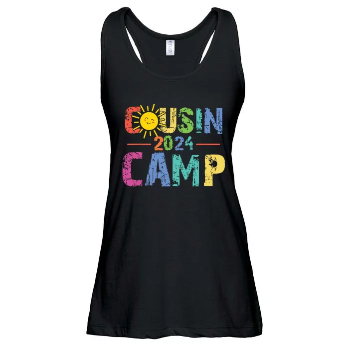 Cousin Camp 2024 Family Vacation Summer Camping Crew Cute Ladies Essential Flowy Tank