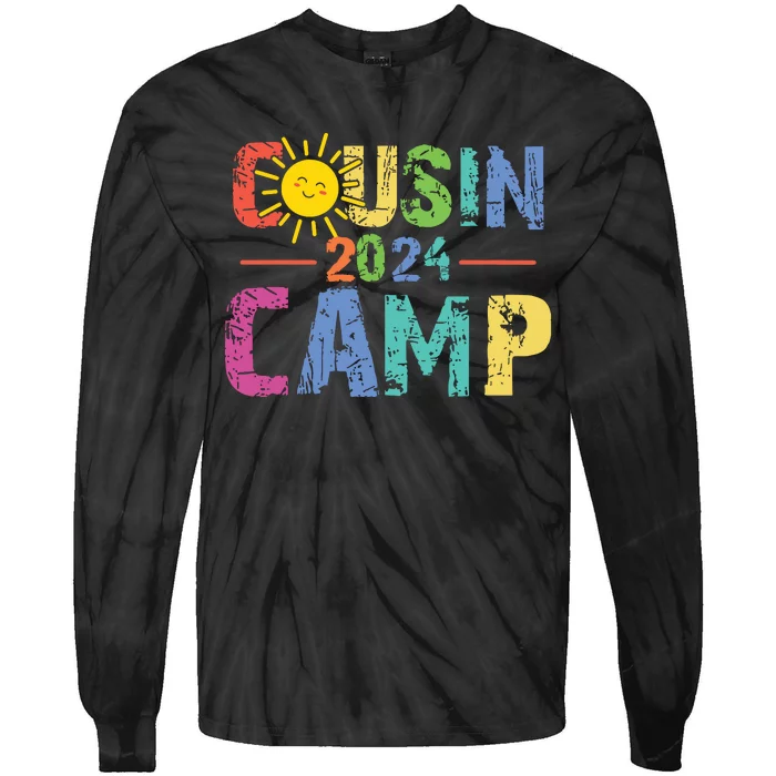 Cousin Camp 2024 Family Vacation Summer Camping Crew Cute Tie-Dye Long Sleeve Shirt