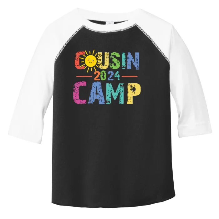 Cousin Camp 2024 Family Vacation Summer Camping Crew Cute Toddler Fine Jersey T-Shirt