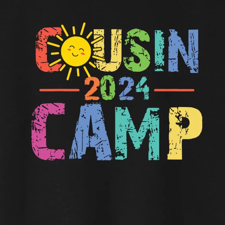 Cousin Camp 2024 Family Vacation Summer Camping Crew Cute Women's Crop Top Tee