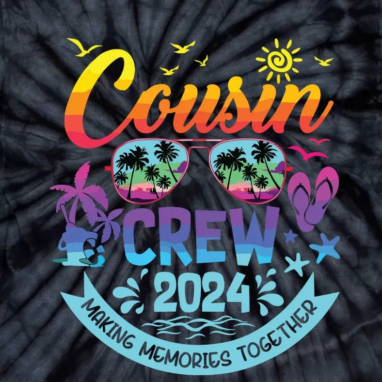 Cousin Crew 2024 Summer Vacation Beach Family Trips Matching Tie-Dye T-Shirt