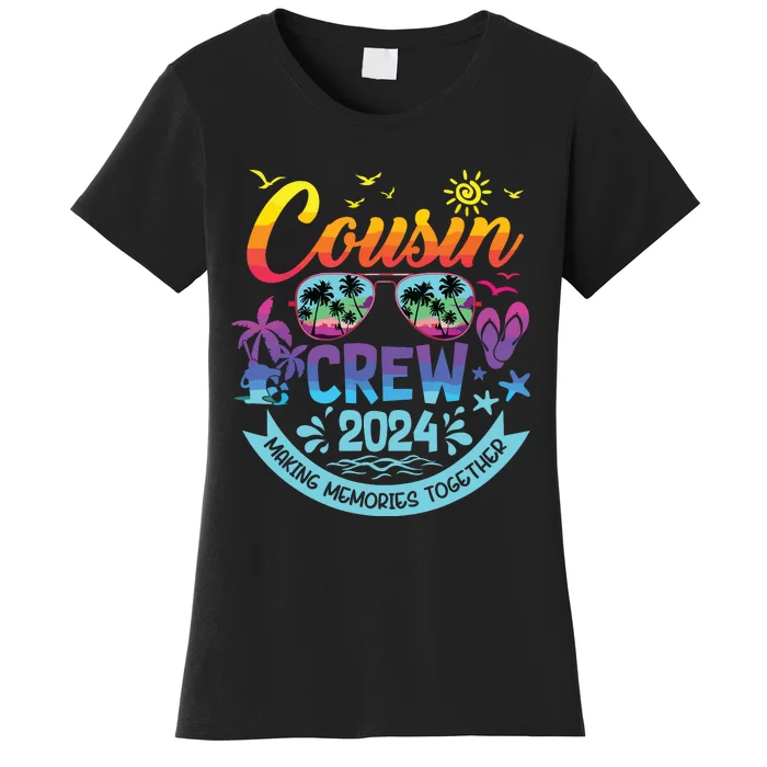 Cousin Crew 2024 Summer Vacation Beach Family Trips Matching Women's T-Shirt