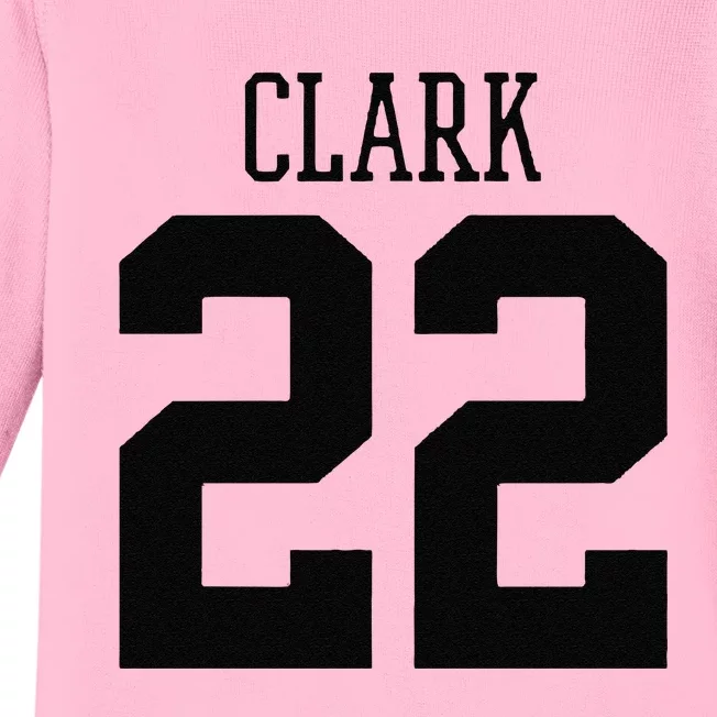 Cute Clark 22 Iowa Basketball Gift Baby Long Sleeve Bodysuit