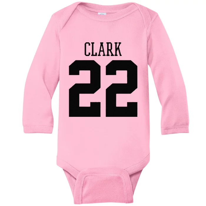 Cute Clark 22 Iowa Basketball Gift Baby Long Sleeve Bodysuit