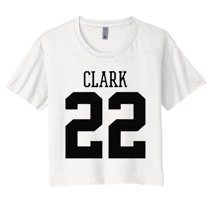 Cute Clark 22 Iowa Basketball Gift Women's Crop Top Tee