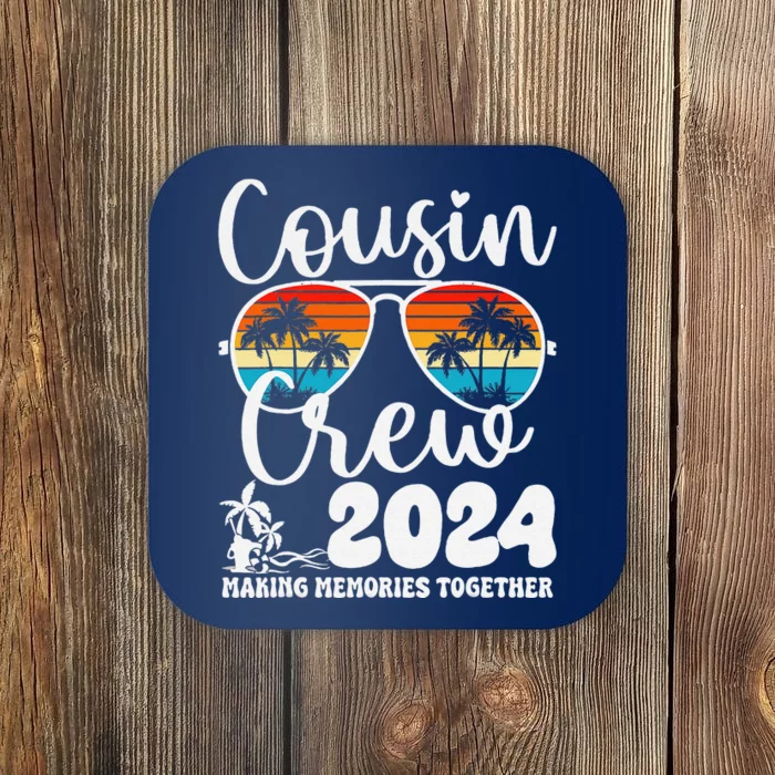 Cousin Crew 2024 Summer Vacation Beach Family Trips Matching Coaster