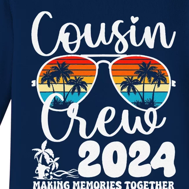 Cousin Crew 2024 Summer Vacation Beach Family Trips Matching Baby Long Sleeve Bodysuit