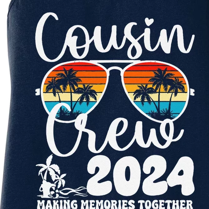 Cousin Crew 2024 Summer Vacation Beach Family Trips Matching Women's Racerback Tank