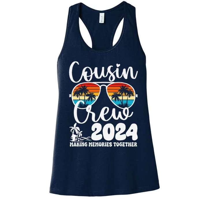 Cousin Crew 2024 Summer Vacation Beach Family Trips Matching Women's Racerback Tank