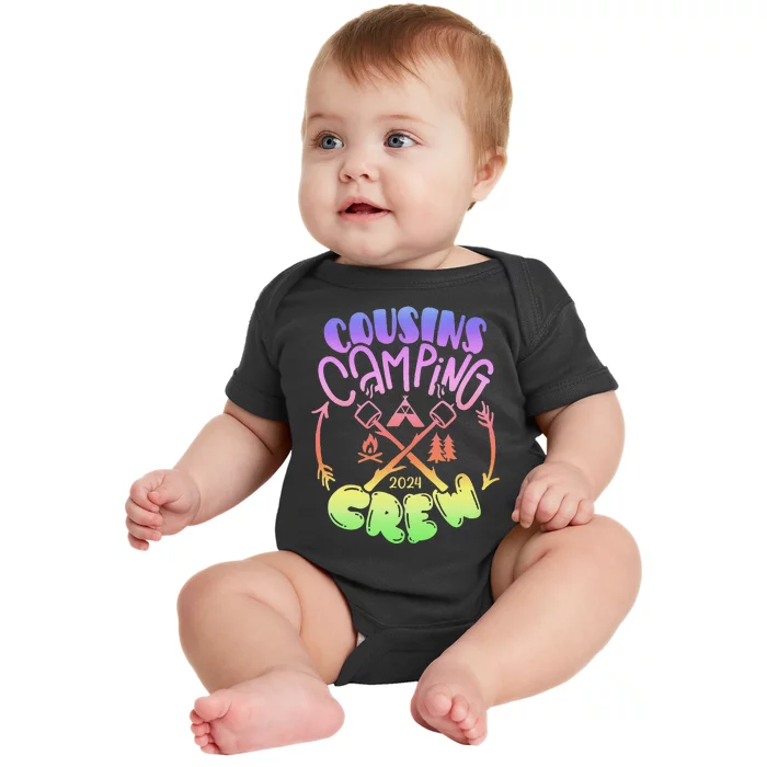 Cousin Camping 2024 Crew Tie Dye Baby Bodysuit