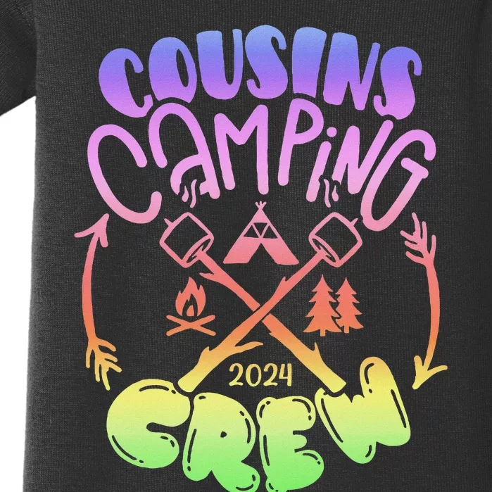 Cousin Camping 2024 Crew Tie Dye Baby Bodysuit