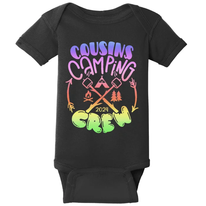 Cousin Camping 2024 Crew Tie Dye Baby Bodysuit