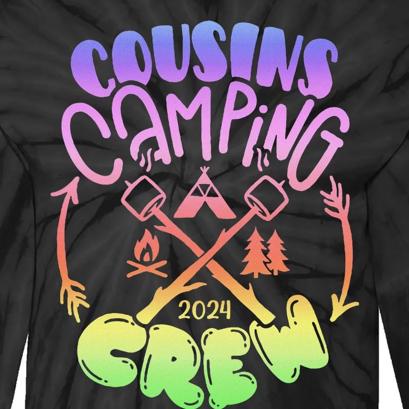 Cousin Camping 2024 Crew Tie Dye Tie-Dye Long Sleeve Shirt