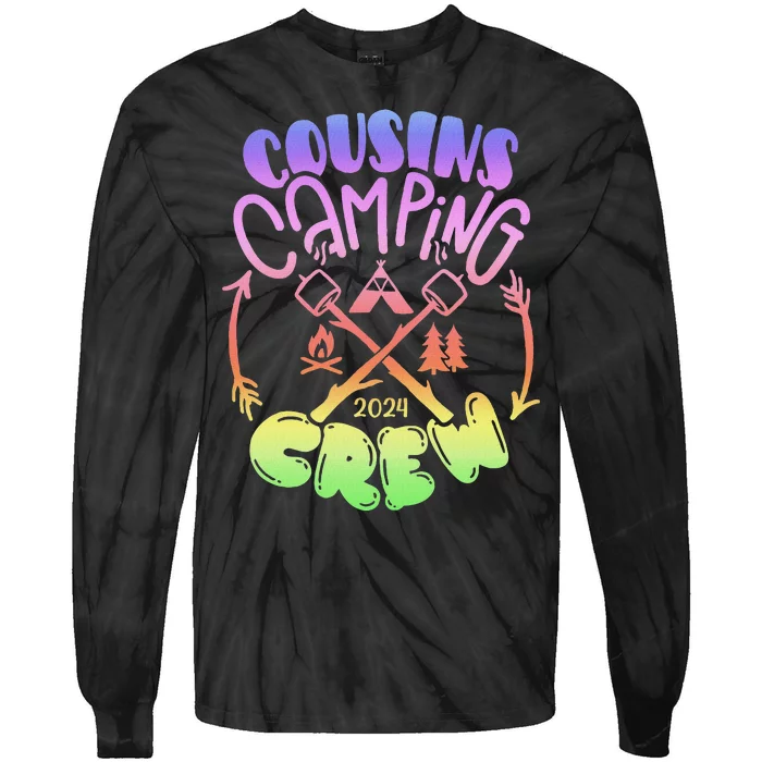 Cousin Camping 2024 Crew Tie Dye Tie-Dye Long Sleeve Shirt