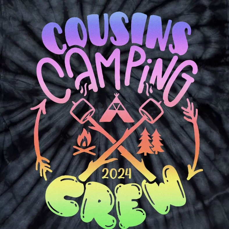 Cousin Camping 2024 Crew Tie Dye Tie-Dye T-Shirt