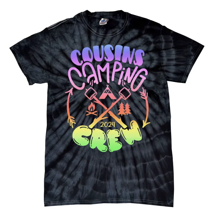 Cousin Camping 2024 Crew Tie Dye Tie-Dye T-Shirt