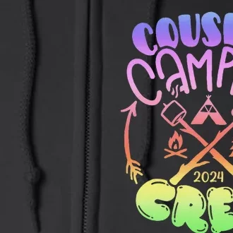 Cousin Camping 2024 Crew Tie Dye Full Zip Hoodie