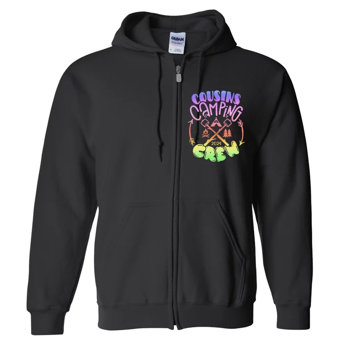 Cousin Camping 2024 Crew Tie Dye Full Zip Hoodie