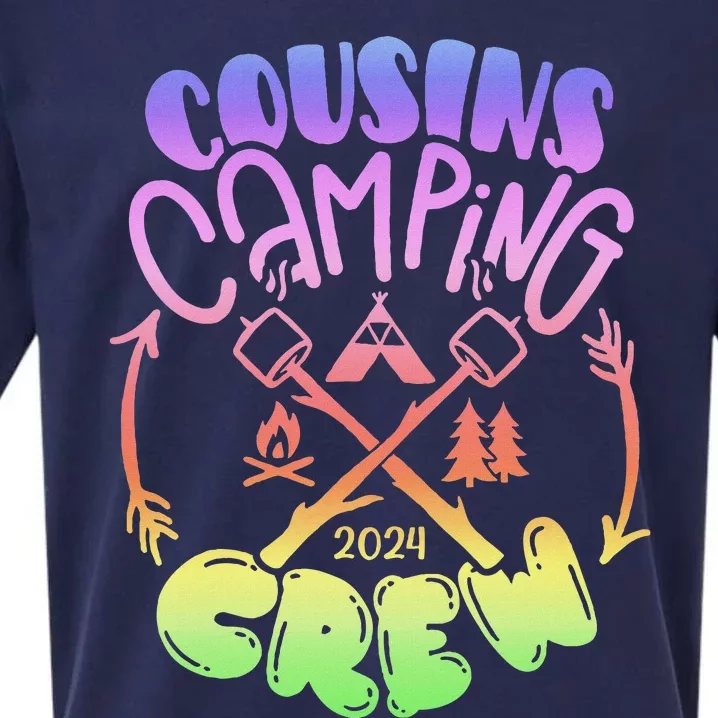 Cousin Camping 2024 Crew Tie Dye Sueded Cloud Jersey T-Shirt