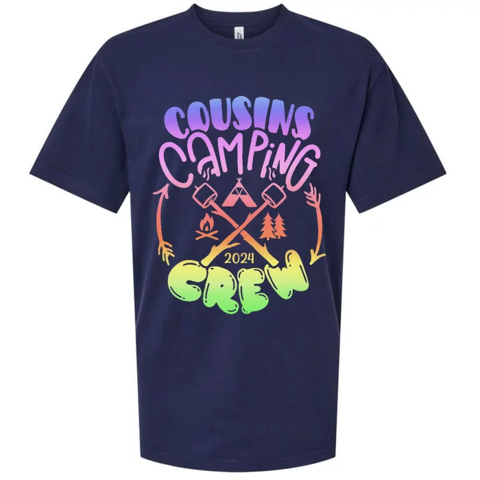 Cousin Camping 2024 Crew Tie Dye Sueded Cloud Jersey T-Shirt