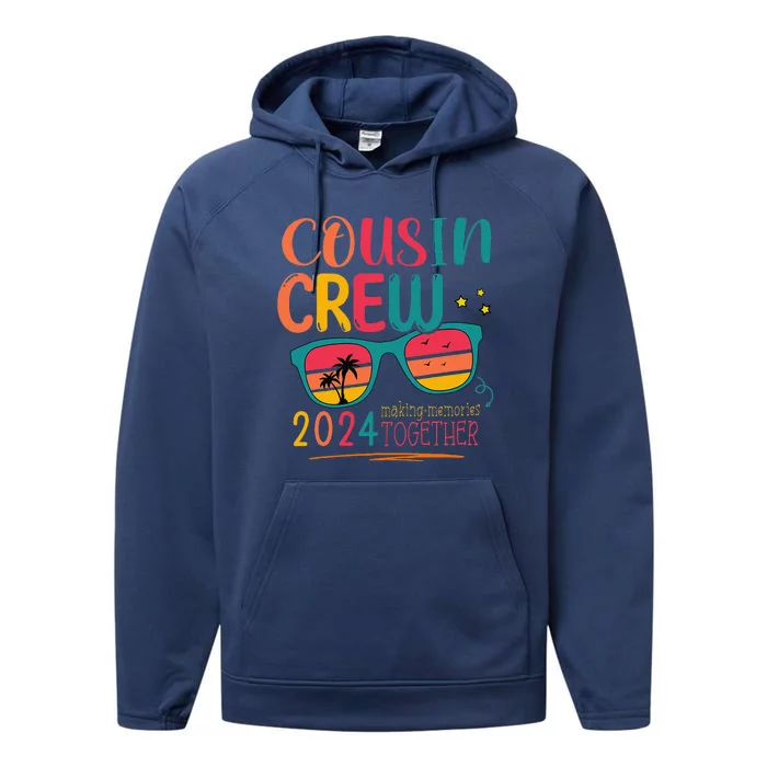 Cousin Crew 2024 Family Reunion Making Memories Matching Performance Fleece Hoodie