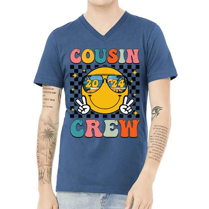 Cousin Crew 2024 Family Vacation Summer Beach V-Neck T-Shirt