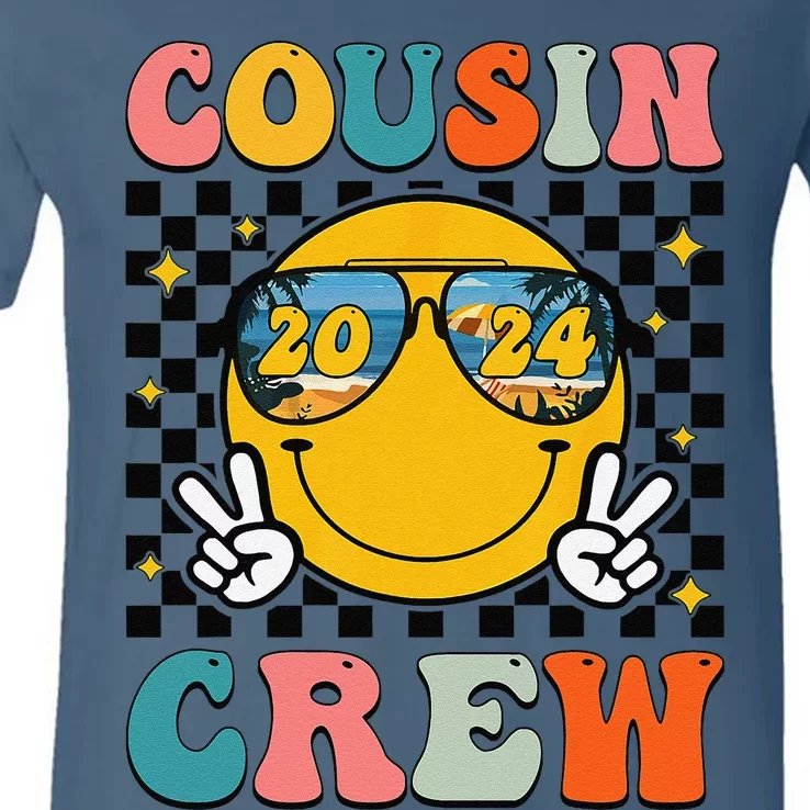 Cousin Crew 2024 Family Vacation Summer Beach V-Neck T-Shirt