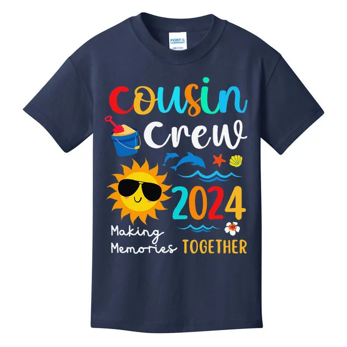 Cousin Crew 2024 Summer Vacation Beach Family Trips Matching Kids T-Shirt