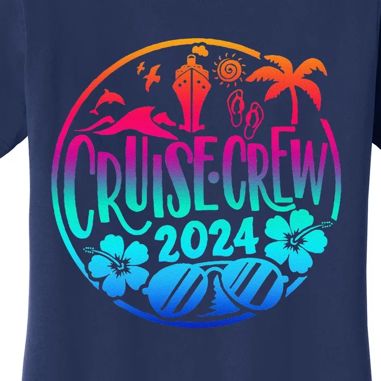 Cruise Crew 2024 Summer Vacation Trip Funny Matching Group Women's T-Shirt