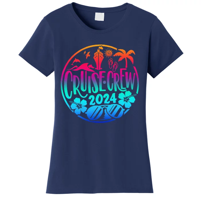 Cruise Crew 2024 Summer Vacation Trip Funny Matching Group Women's T-Shirt