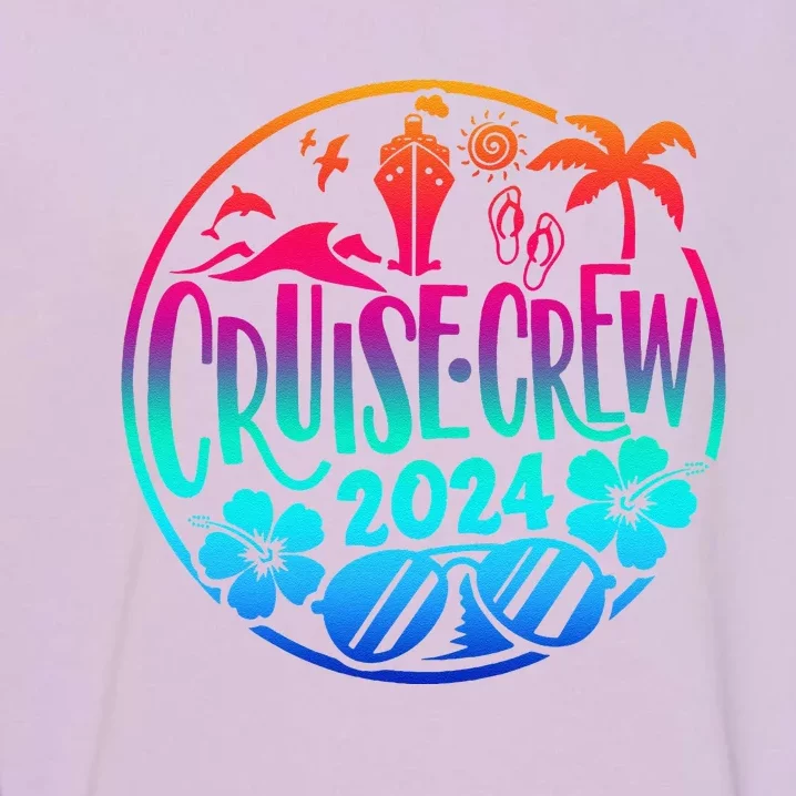 Cruise Crew 2024 Summer Vacation Trip Funny Matching Group Garment-Dyed Sweatshirt