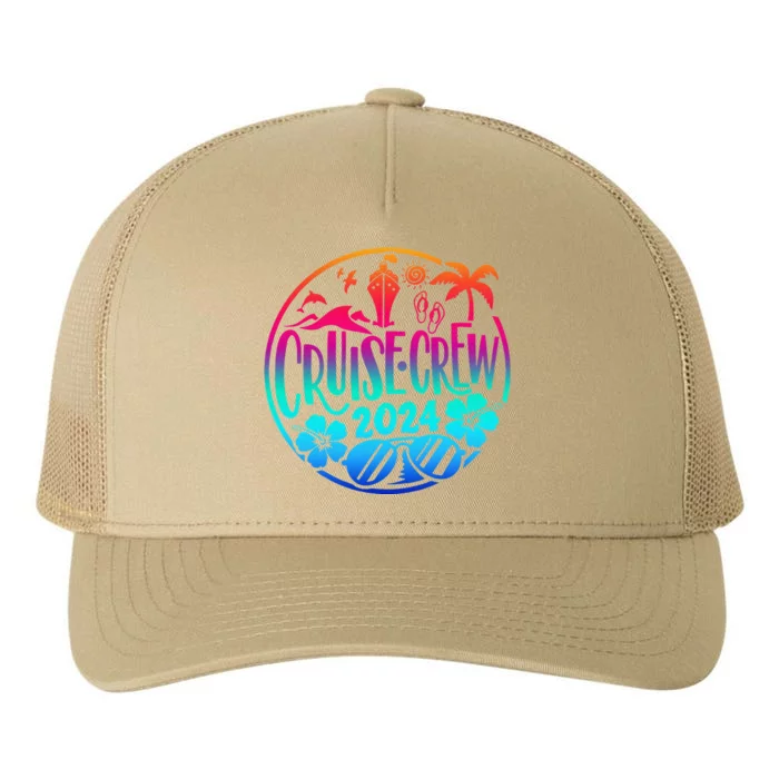 Cruise Crew 2024 Summer Vacation Trip Funny Matching Group Yupoong Adult 5-Panel Trucker Hat