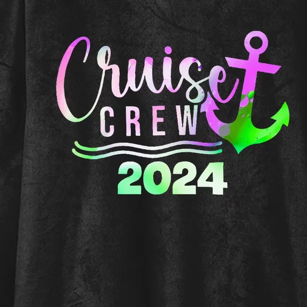 Cruise Crew 2024 Vacation Trip Sailing Squad Hooded Wearable Blanket