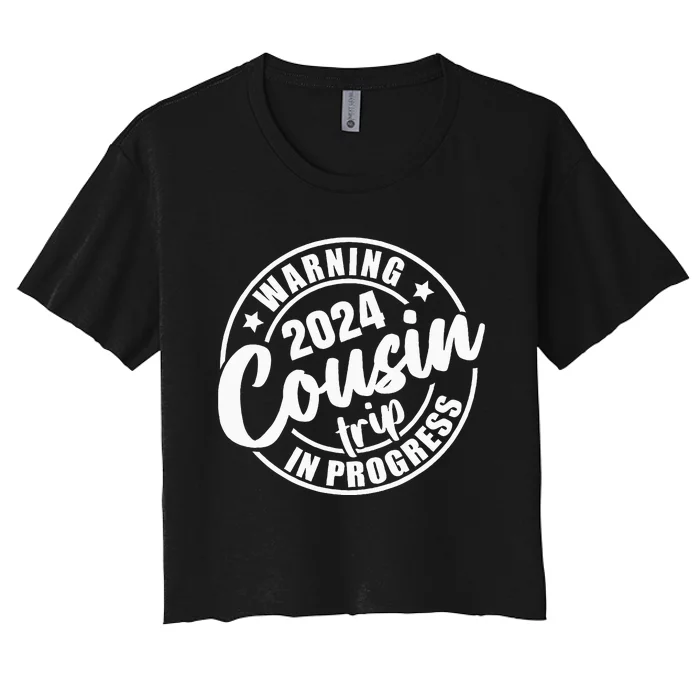 Cousin Crew 2024 Family Reunion Trip Weekend Vacation Women's Crop Top Tee