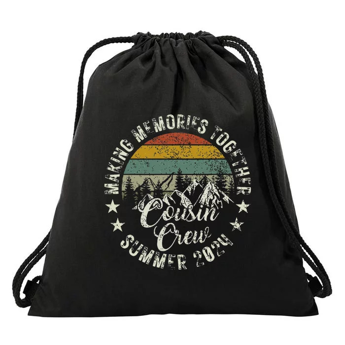 Cousin Crew 2024 Summer Vacation Beach Family Trips Matching Drawstring Bag