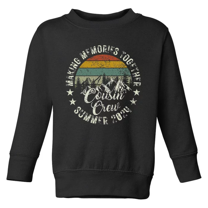 Cousin Crew 2024 Summer Vacation Beach Family Trips Matching Toddler Sweatshirt