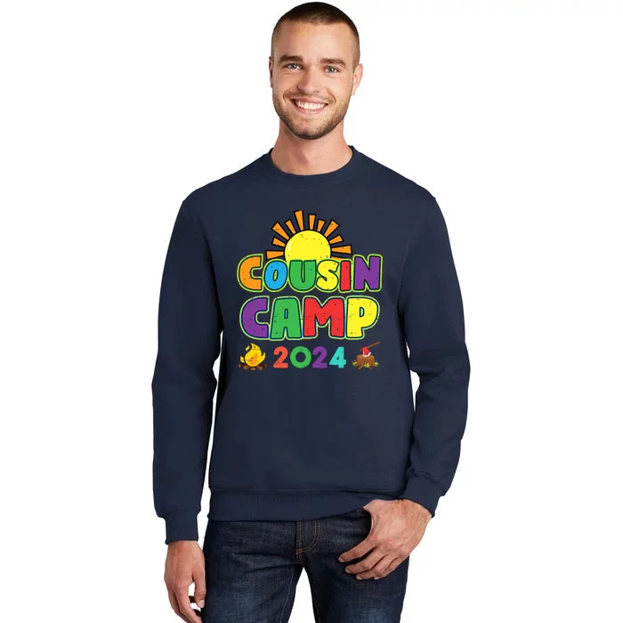 Cousin Camp 2024 Family Vacation Summer Camping Crew Cute Tall Sweatshirt